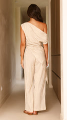 Malena Tunic Top - Beige