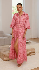 Xander Long Sleeve Maxi Dress - Mulberry