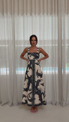 Mandy Maxi Dress - Cream / Black