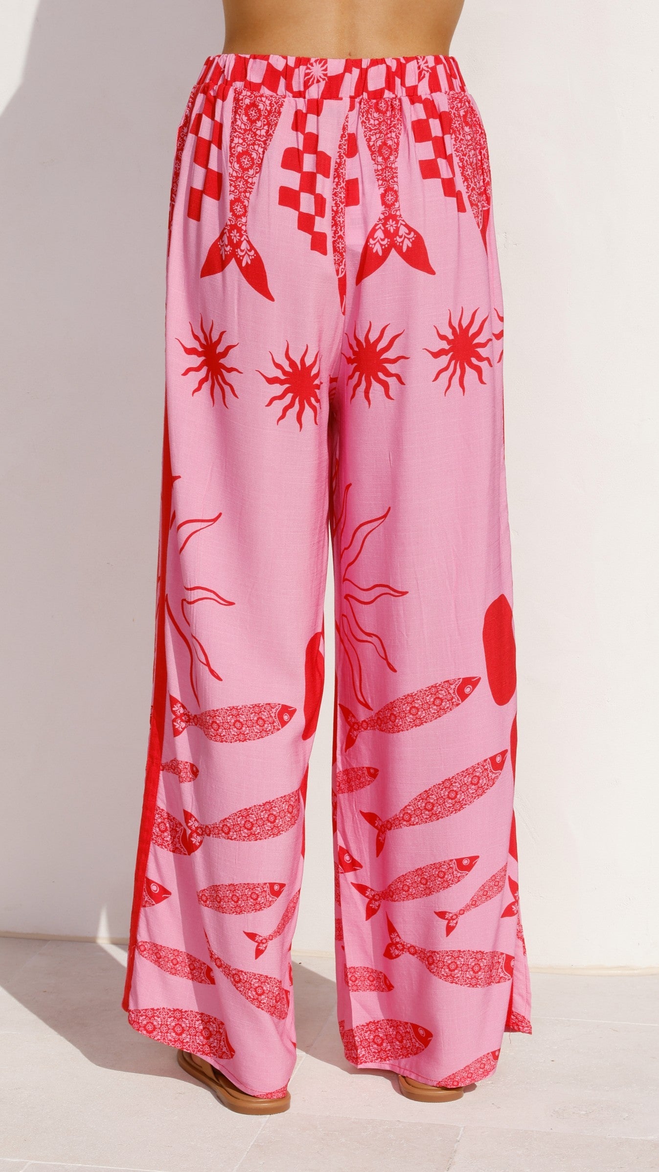 Kanya Pants - Pink/Red Tide