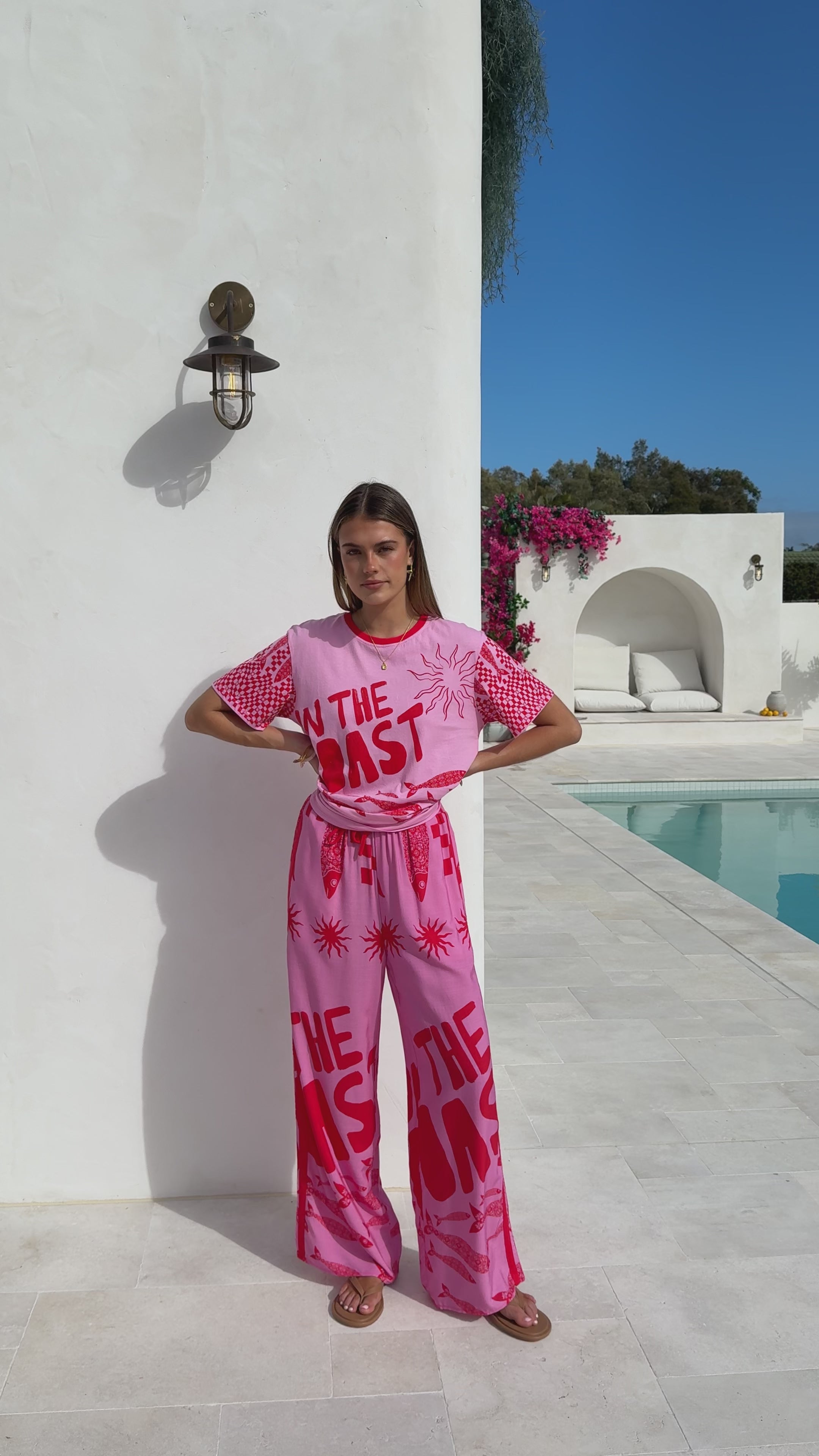 Florrie Tee - Pink/Red Tide