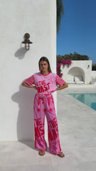 Florrie Tee - Pink/Red Tide