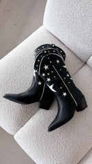 Dollie Boots - Black-White