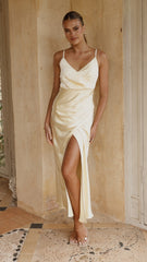 Elsa Midi Dress - Yellow