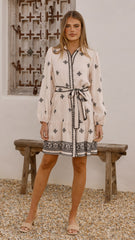 Delainey Mini Dress - Beige/Black