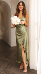 Elsa Midi Dress - Olive