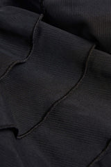 Kristena-Ruffled Halterneck Bodysuit in Black