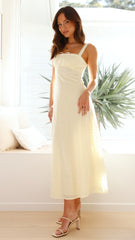 Romy Maxi Dress - Yellow / White