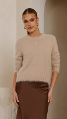 Tina Knit Sweater - Beige
