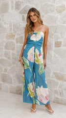 Maleny Strapless Top - Blue Orchid