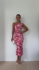 Natalia Midi Dress - Pink Floral