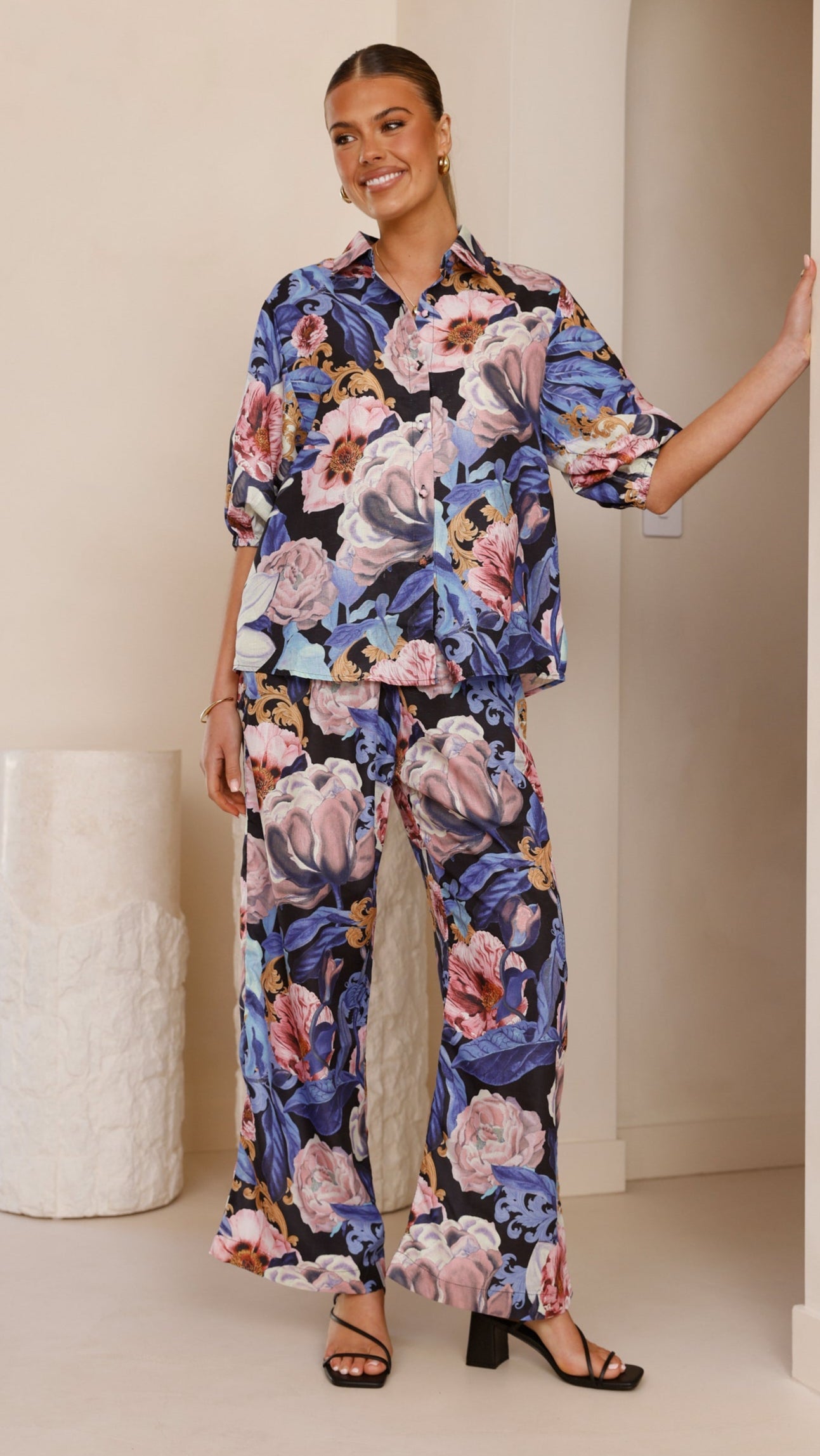 Becca Wide Leg Pants - Azure Donatella
