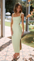 Chloe Midi Dress - Matcha
