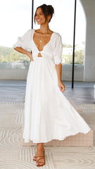 Cierra Midi Dress - White