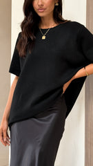 Tahlia Knit Top - Black
