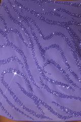 Luz-Embellished A-Line Mini Skirt in Purple