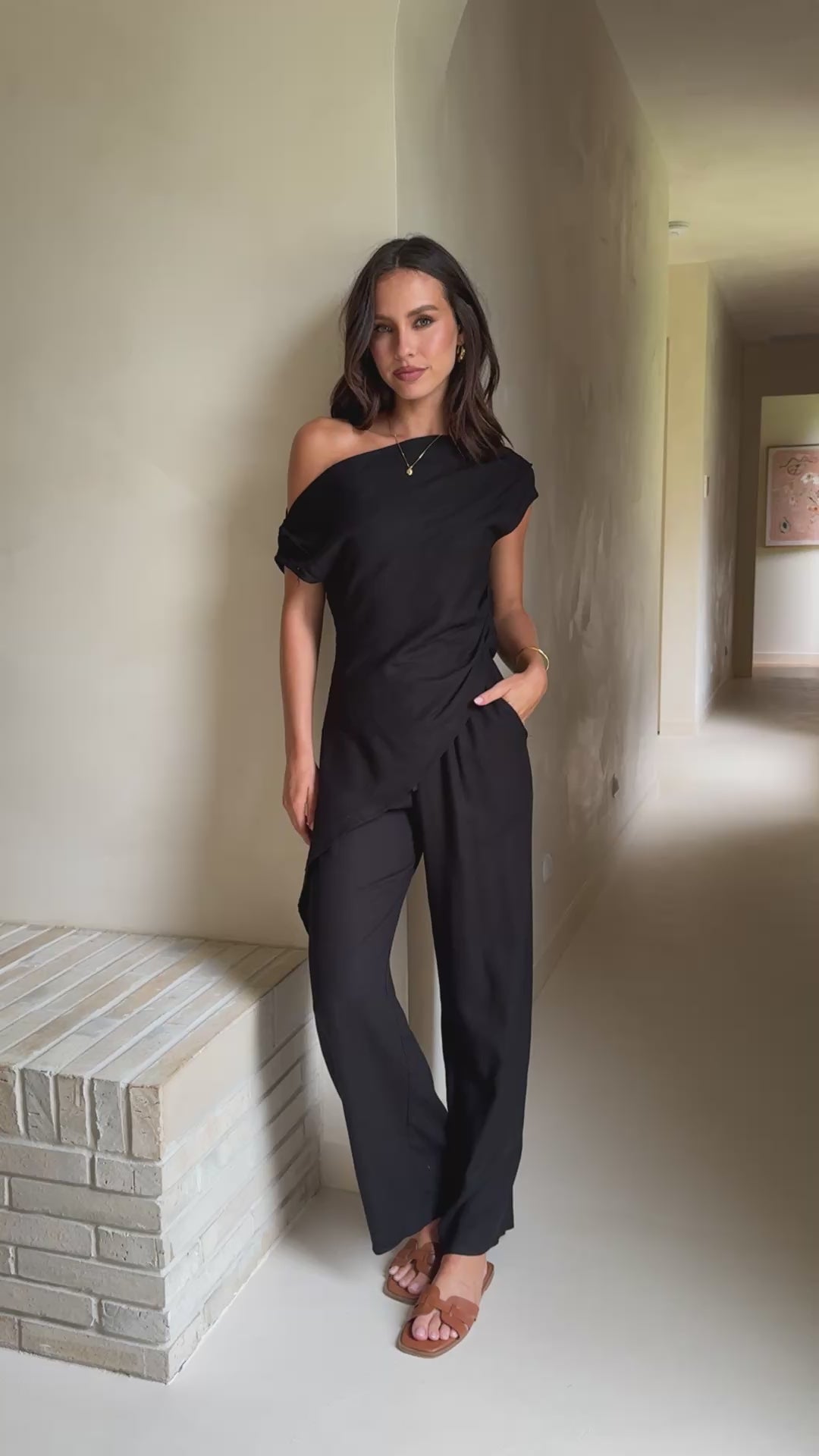Malena Tunic Top - Black
