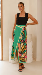 Portugal Tailored Maxi Skirt - Apple