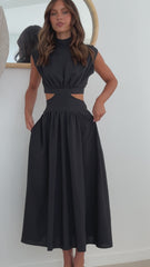Maddison Midi Dress - Black