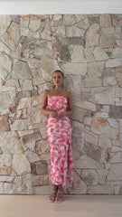 Zinnia Midi Dress - Pink Floral