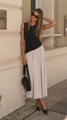 Darlita Maxi Dress - Black / Nude