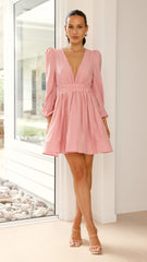 Charlotte Mini Dress - Soft Pink