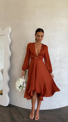 Starry Nights Dress - Rust