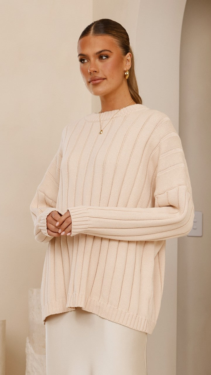 Naiva Oversized Knit - Cream