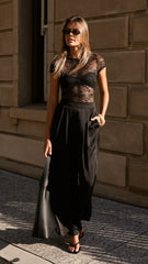 Kaylee Lace Top - Black