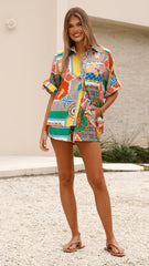 Freya Shorts - Dazzle Print