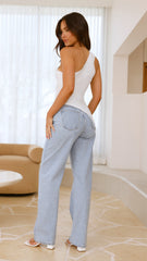 Alyssia One Shoulder Top - White