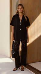 Azura Shirt And Pants Set - Black
