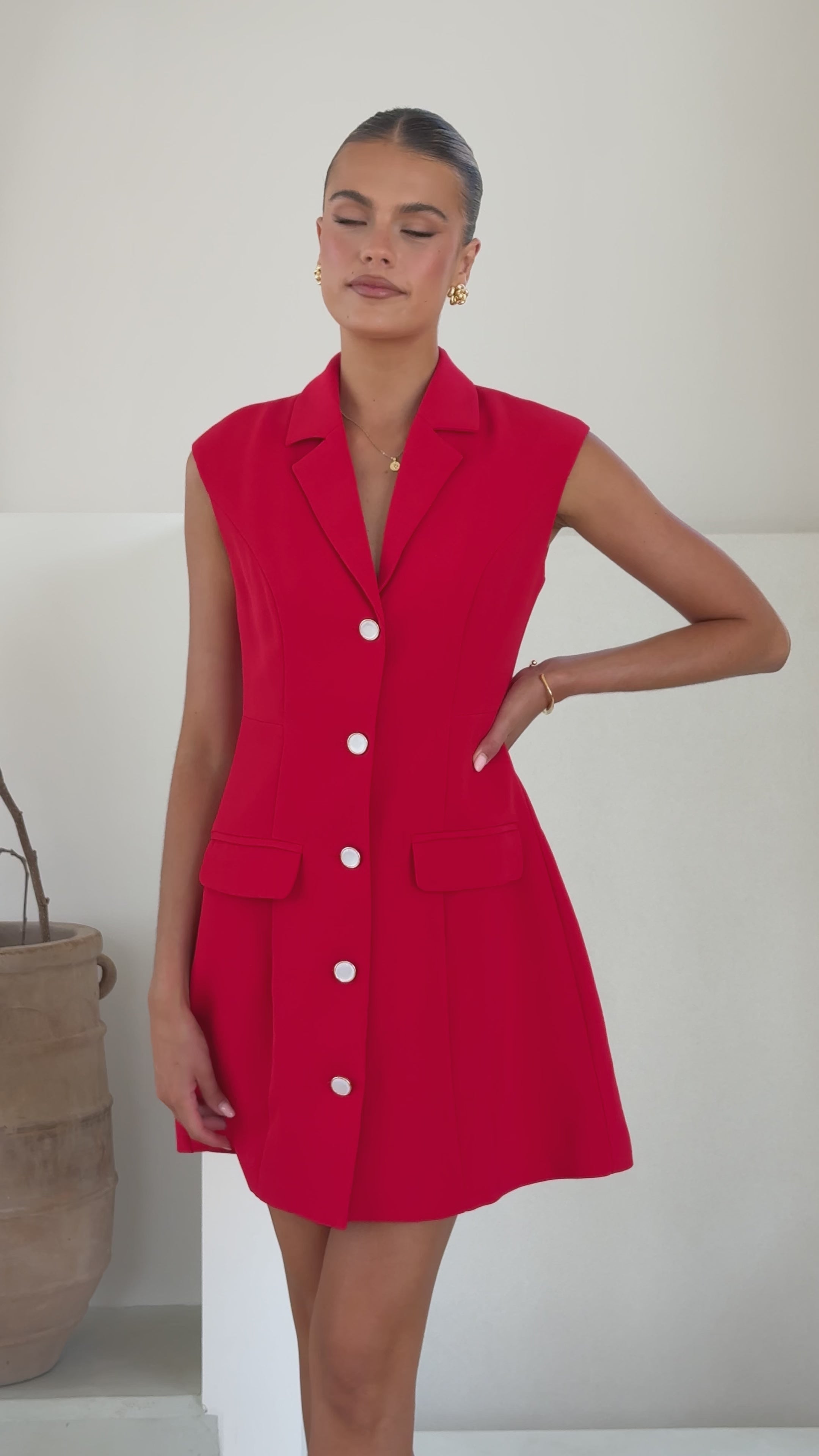 Noa Mini Dress - Red