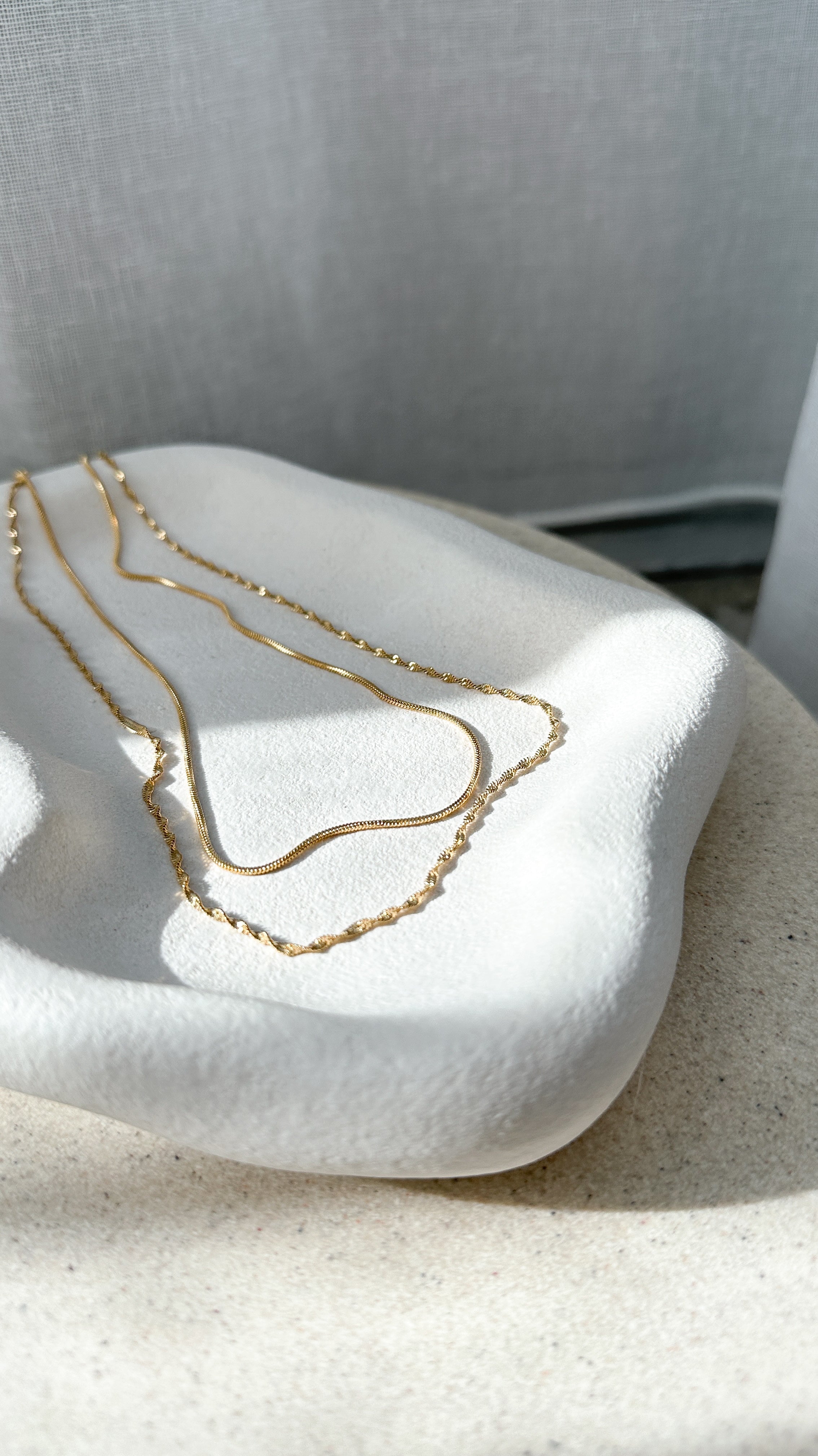 Sarah Twist Necklace Set - Gold