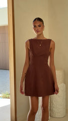 Rafiki Mini Dress - Chocolate