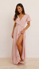 Charlize Maxi Dress - Dusty Pink